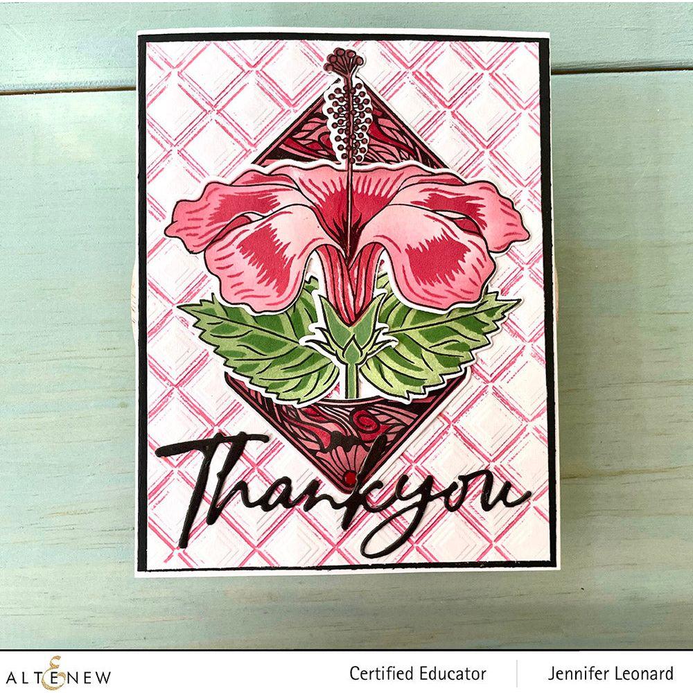 Altenew Hibiscus Motif Stamps alt8215 thank you