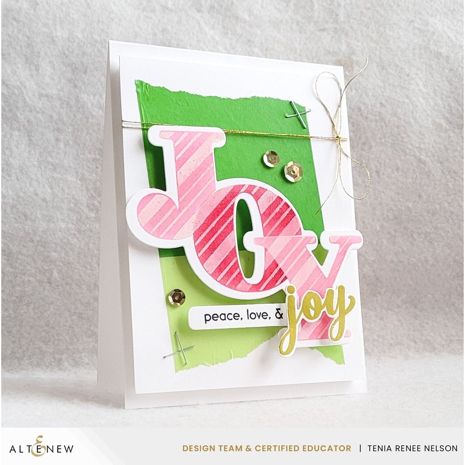 Altenew Joy Simple Coloring Stencils alt8209 peace love and joy