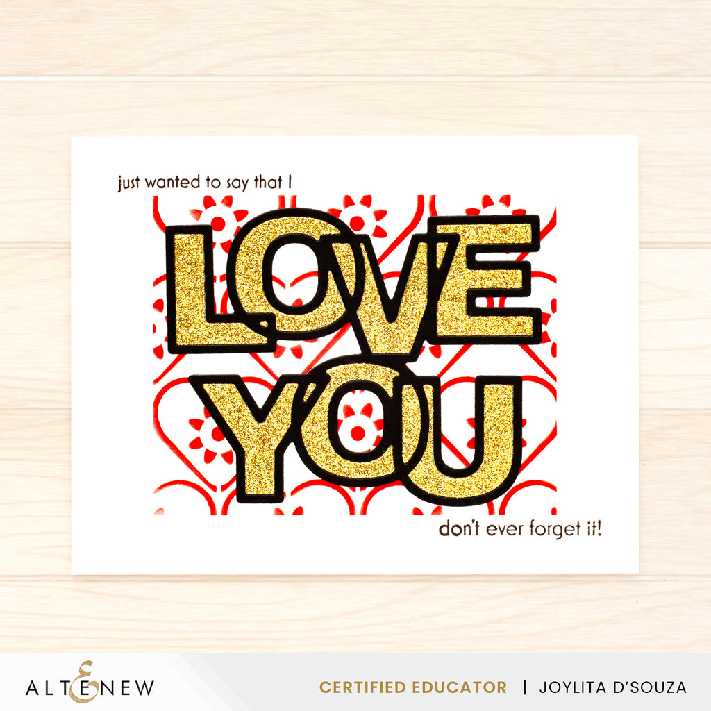 Altenew Love You Sentiments Clear Stamps alt8708 love you