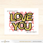 Altenew Outlined Love You Dies alt8707 glitter