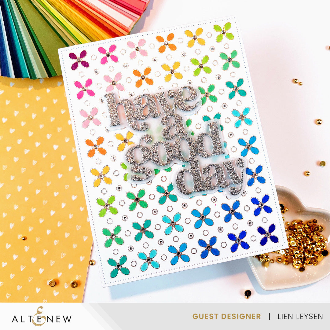 Altenew Petal Harmony Hot Foil Plate alt10044 have a good day