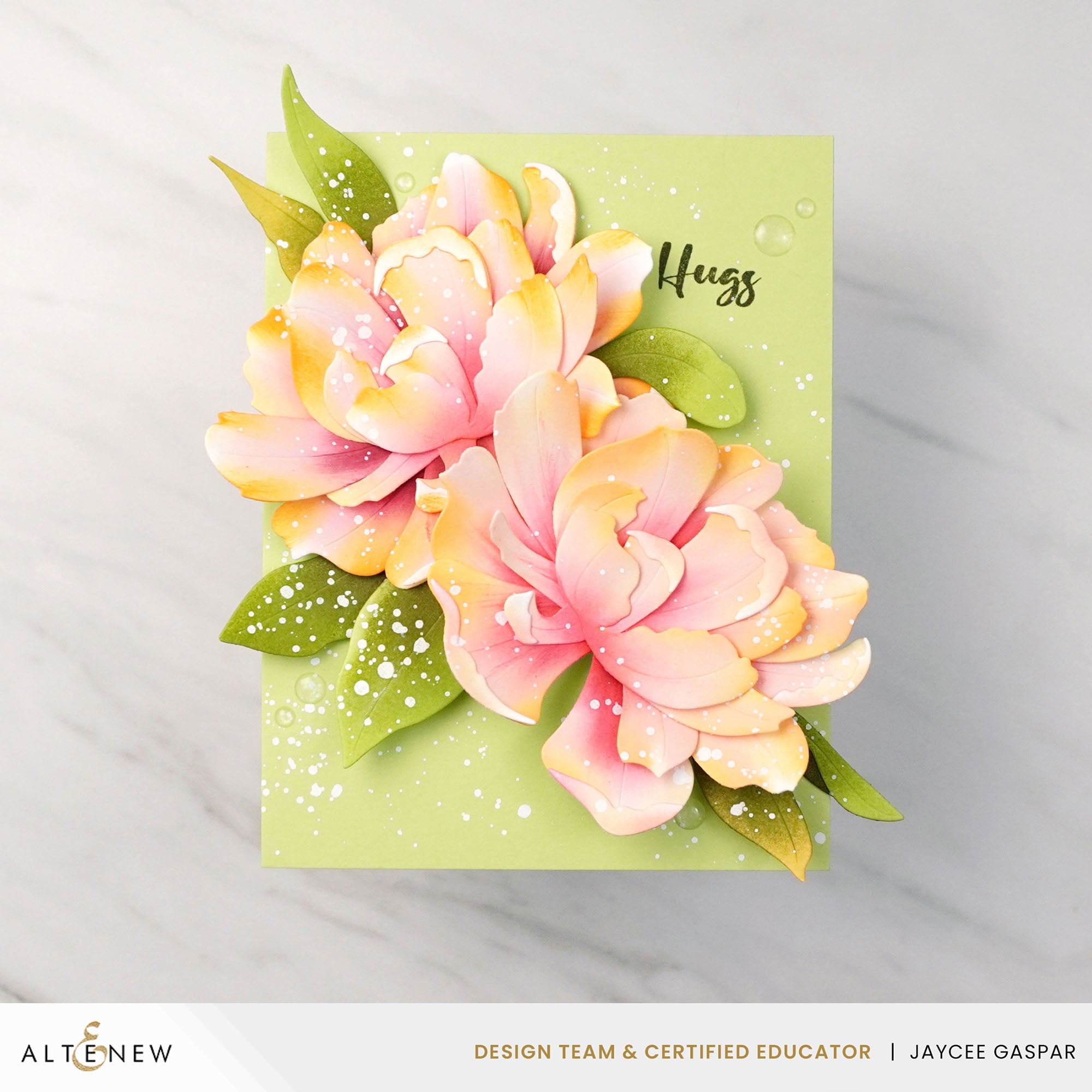 Altenew Pink Star Tulip Layering Dies alt10045 hugs