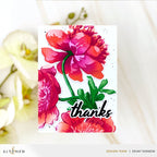 Altenew Stencil Art White Cap Peonies Layering Stencils alt10228 thanks 