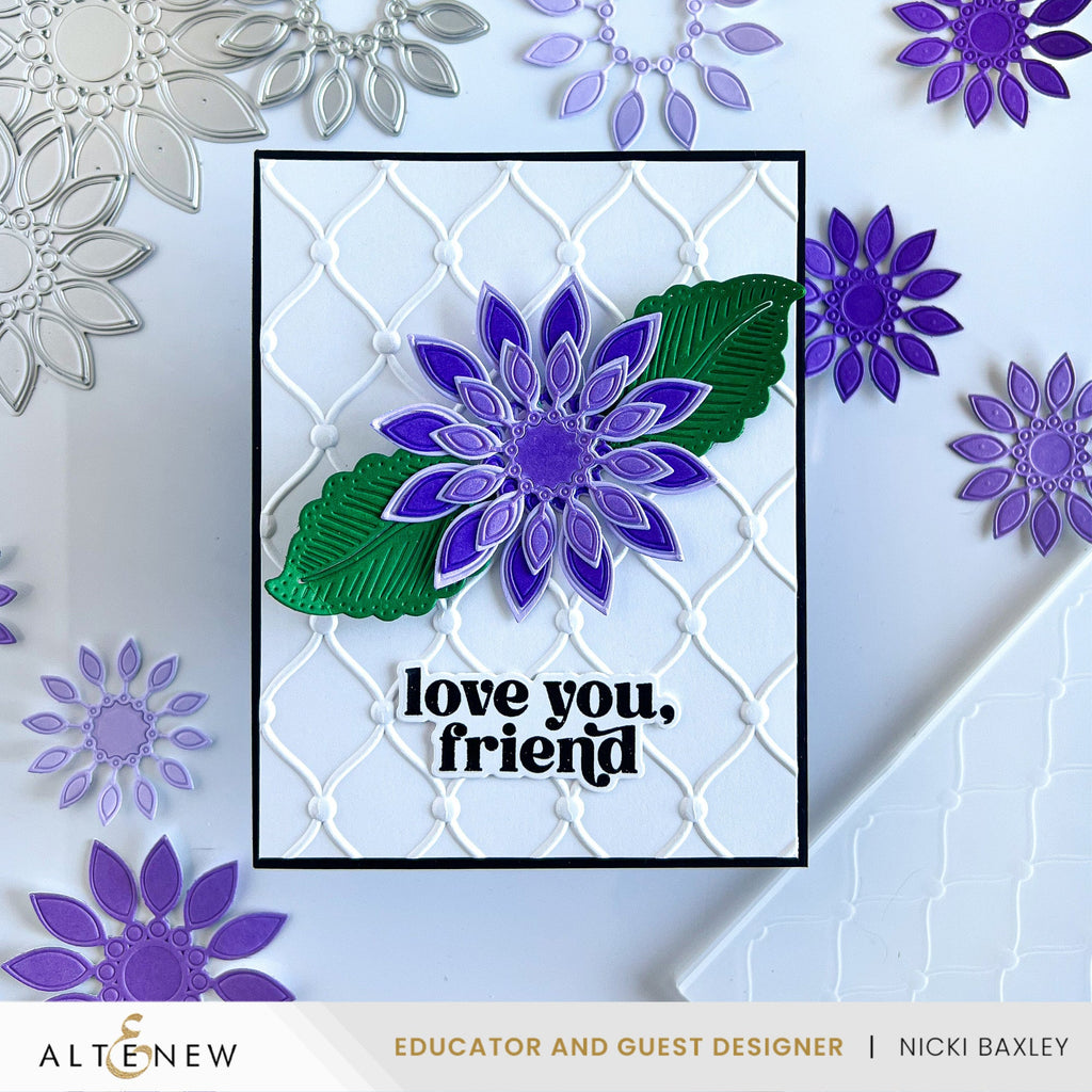Altenew Tufted Elegance 3D Embossing Folder alt8715 love you