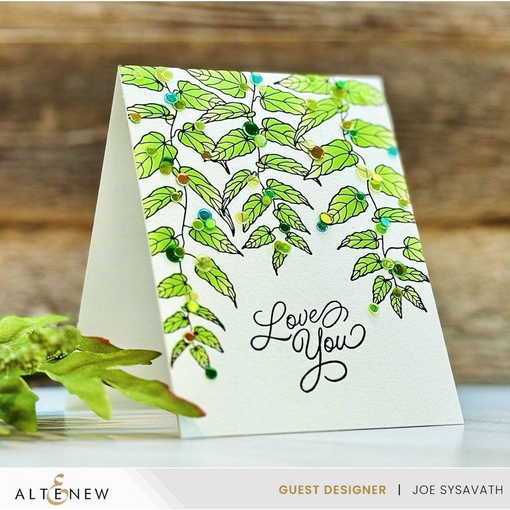 Altenew Cascading Vines Press n Foil Plate alt10234 love you