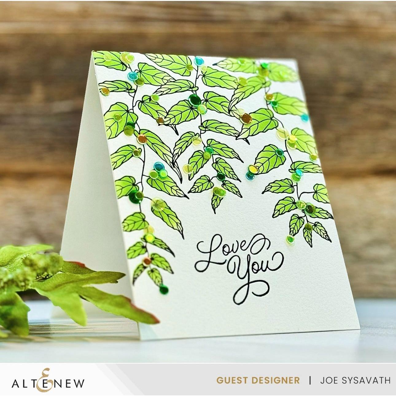 Altenew Cascading Vines Press n Foil Plate alt10234 love you
