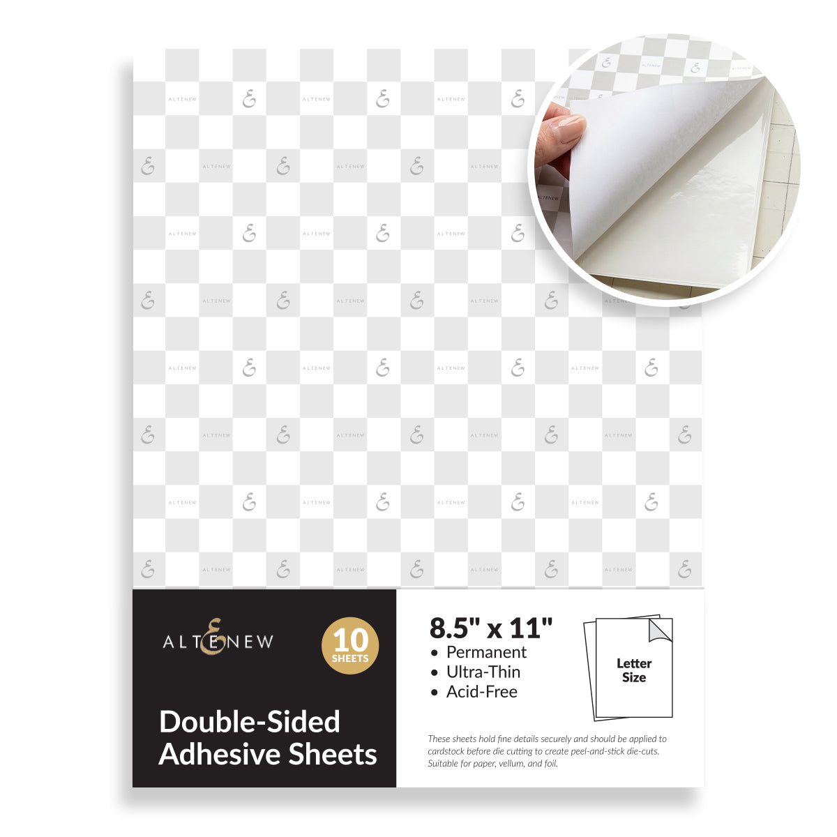 Altenew 8.5 x 11 inch Double-sided Adhesive Sheets 10 Pack alt11401