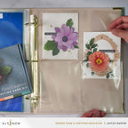 Altenew A2 Card Dual-Sided Pocket Pages 10 Pack alt11588 purple flower card