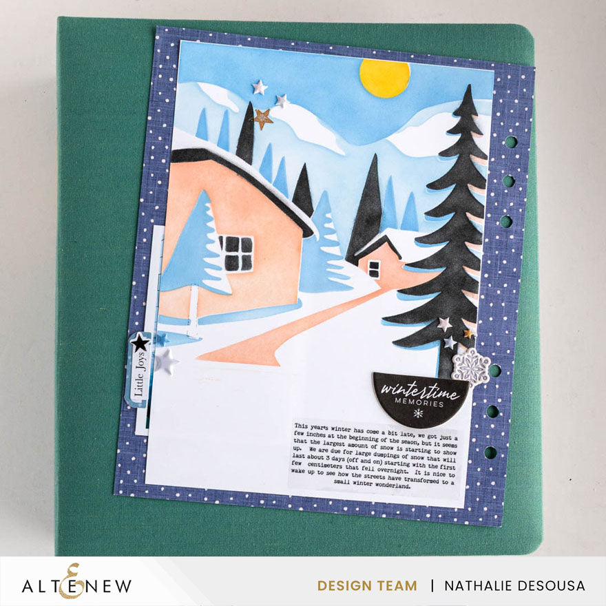Altenew Abstract Village Builder Stencils alt10908 trees