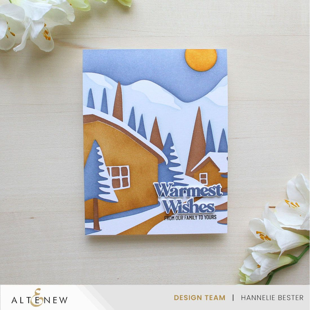 Altenew Abstract Village Builder Stencils alt10908 warm wishes