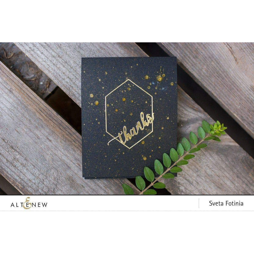 Altenew Antique Gold Metallic Ink Spray alt2129 thanks