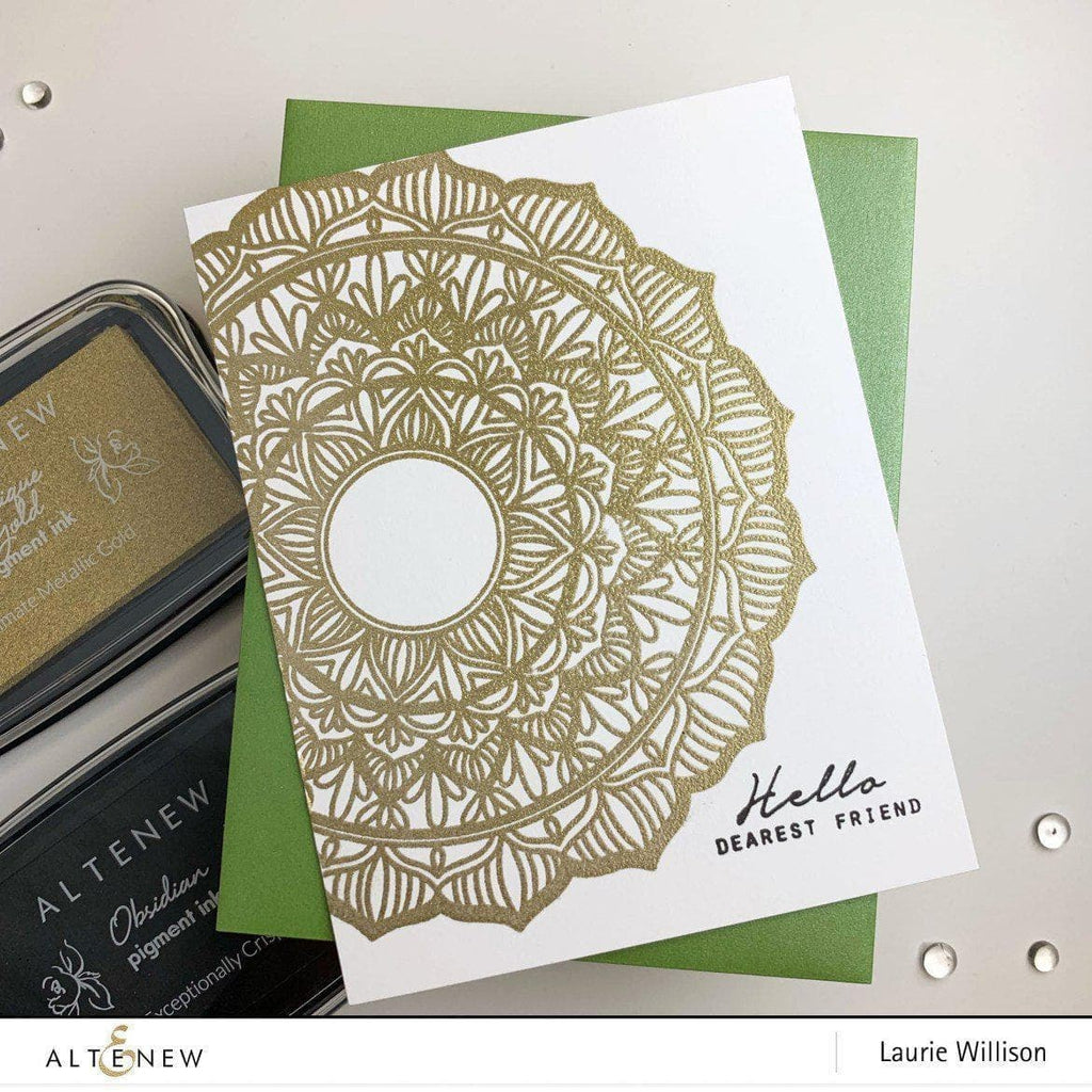 Altenew Antique Gold Pigment Ink Pad alt2653 hello
