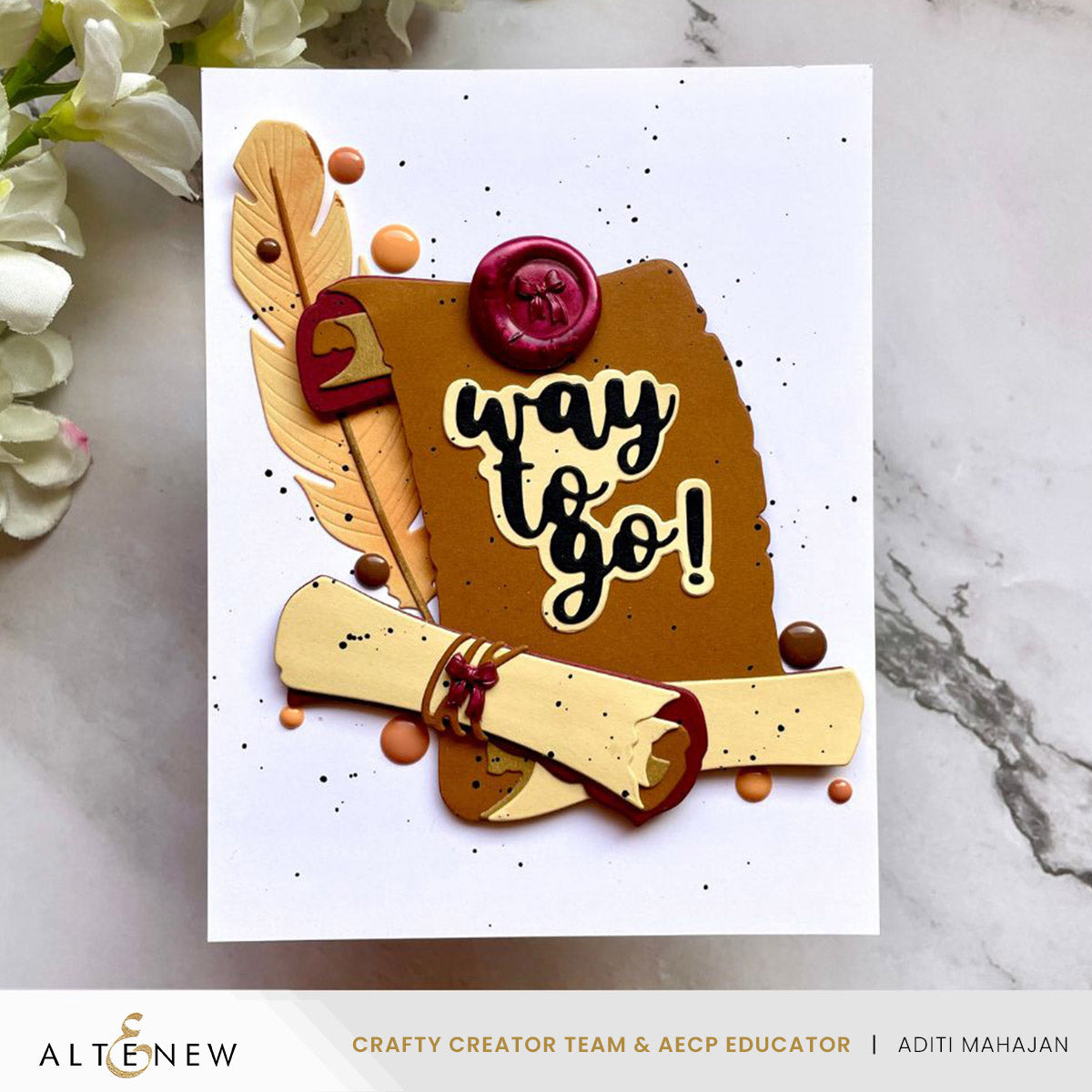 Altenew Apricot Frost Fresh Dye Ink Pad alt10185 congrats