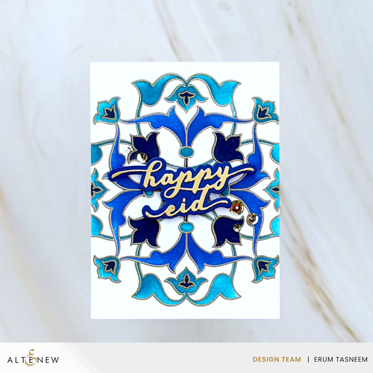 Altenew Arabesque Medallion Builder Stencils alt11406 happy eid