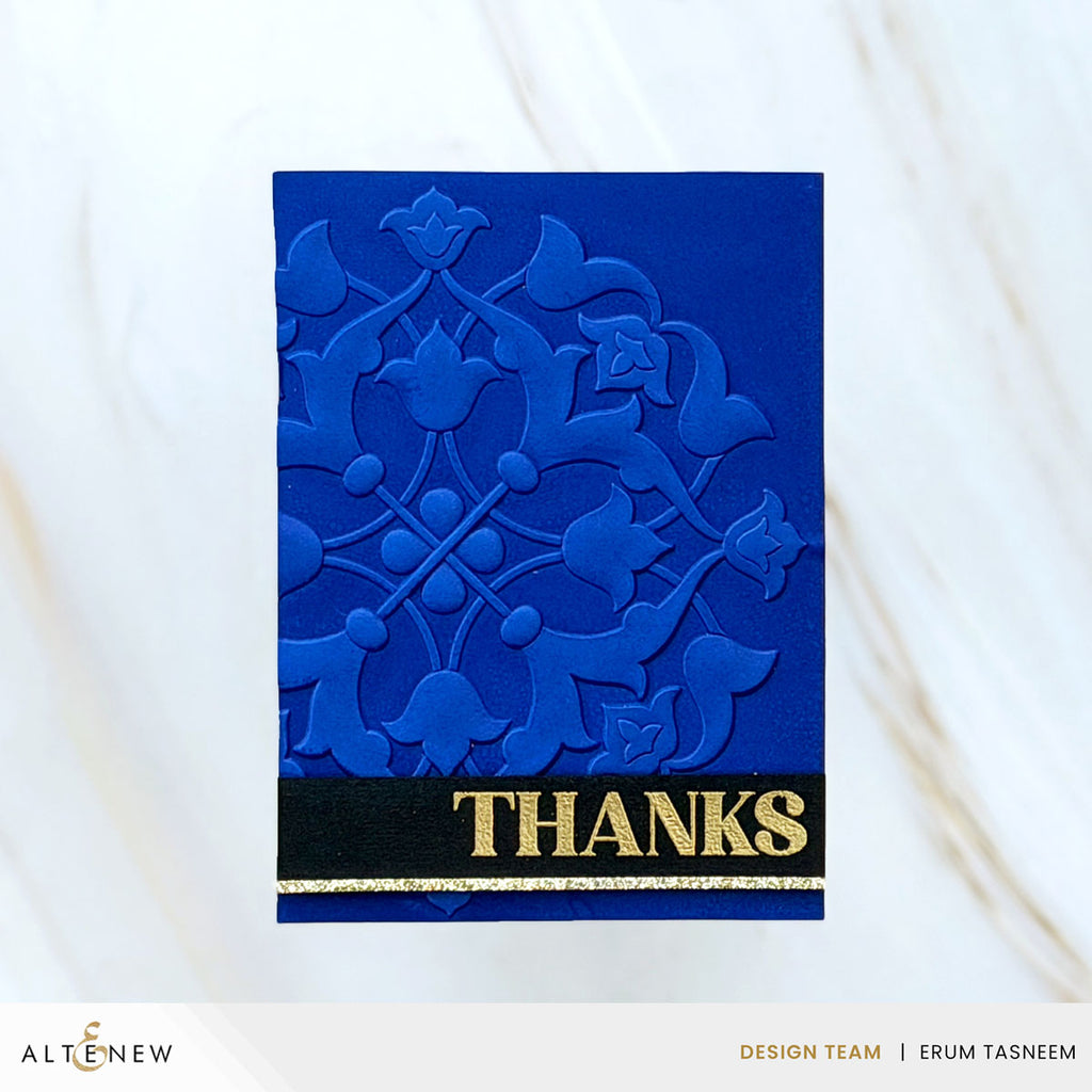 Altenew Arabesque Medallion Stamp Die Folder and Stencil Set thanks