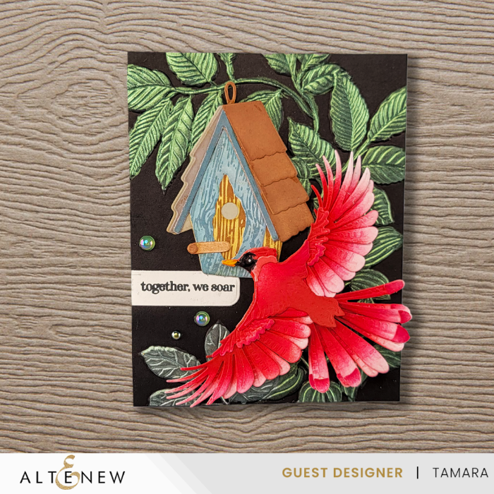 Altenew Arched Foliage 3D Embossing Folder alt11140 cardinal