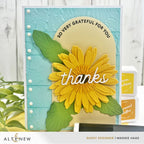Altenew Arched Sentiments Clear Stamp and Nesting Arches Die Set thanks sunflower card