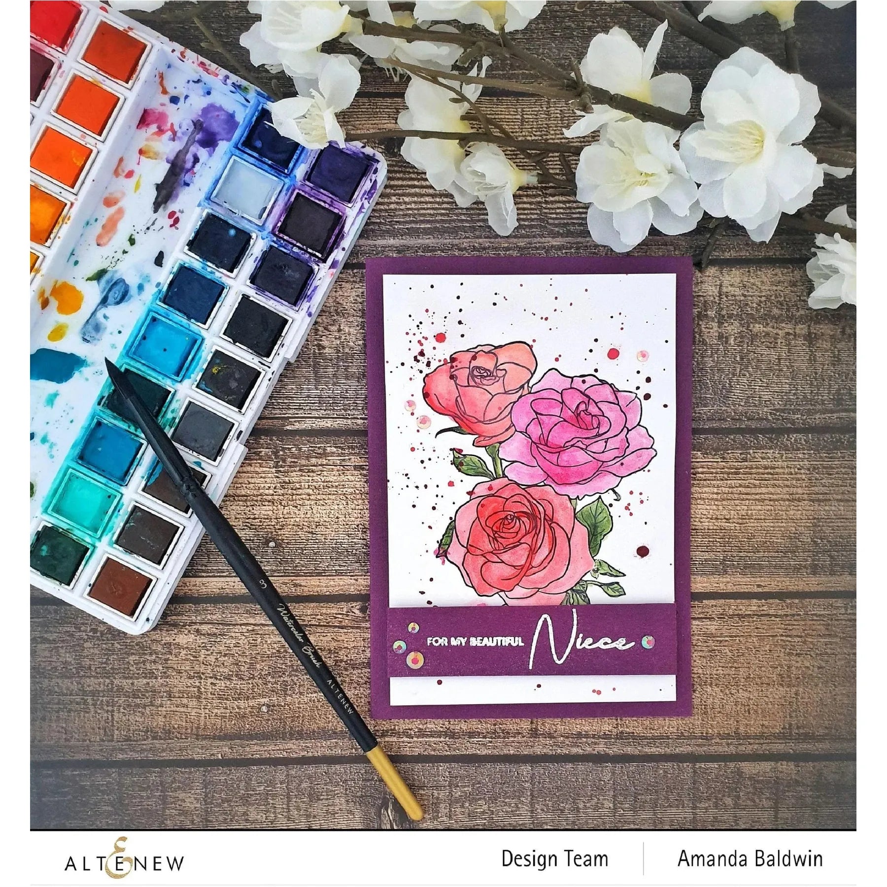 Altenew Artists Watercolor Brushes Round alt4414 paint