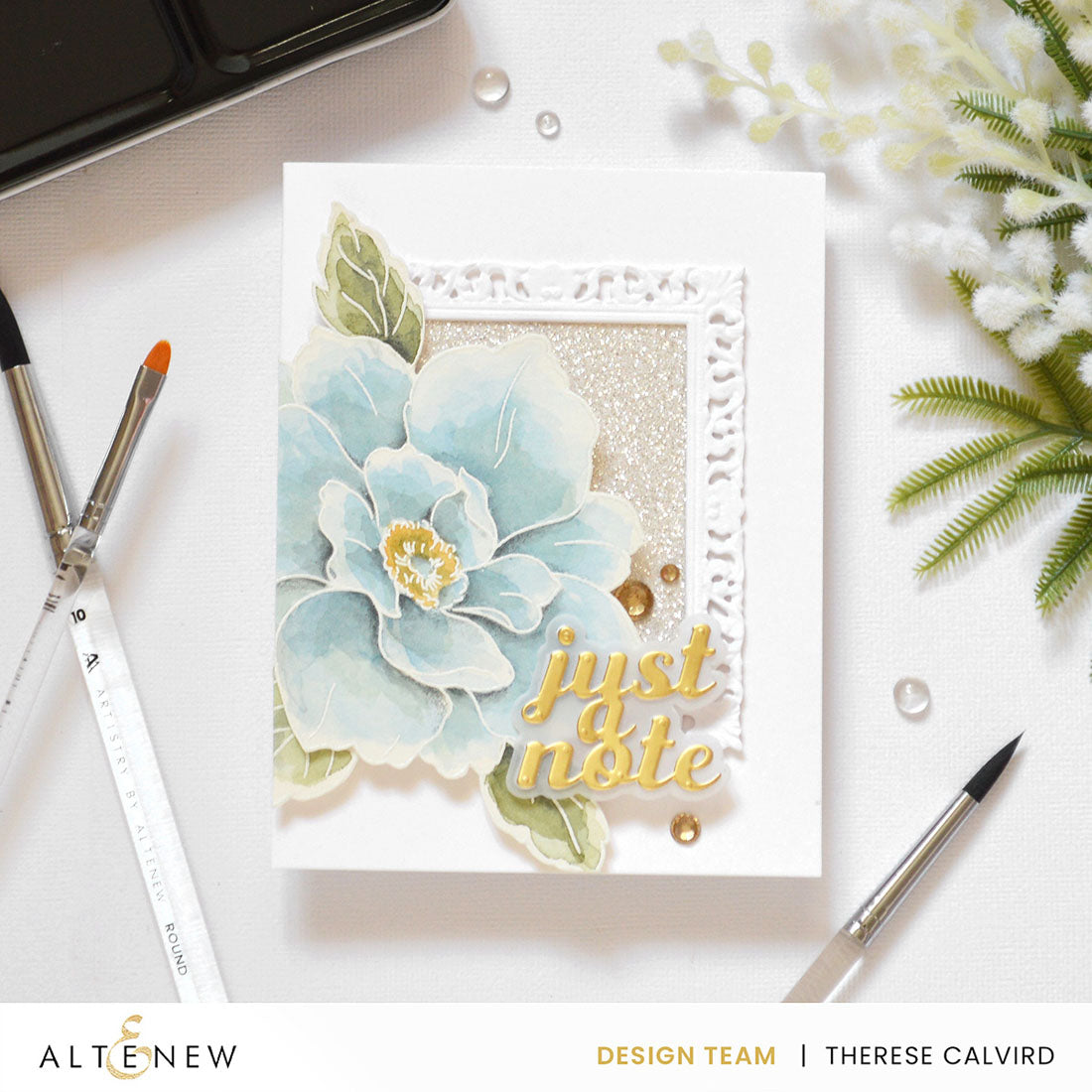 Altenew Artists Watercolor Foundation Brush Set alt10812 just a note