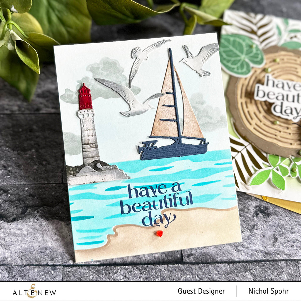 Altenew Caribbean Dreams Dies ALT8039 lighthouse | color-code:ALT02