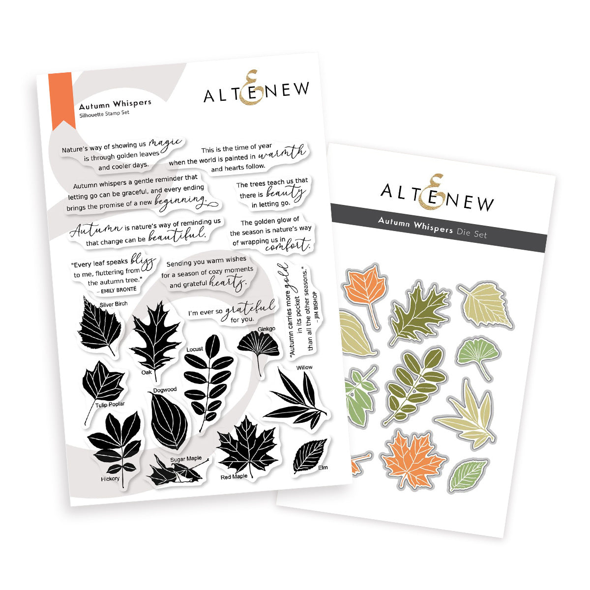 Altenew Autumn Whispers Clear Stamp and Die Set