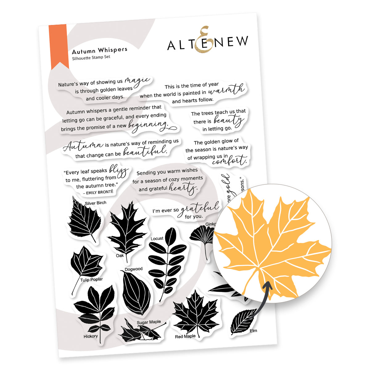 Altenew Autumn Whispers Clear Stamp and Die Set image 1