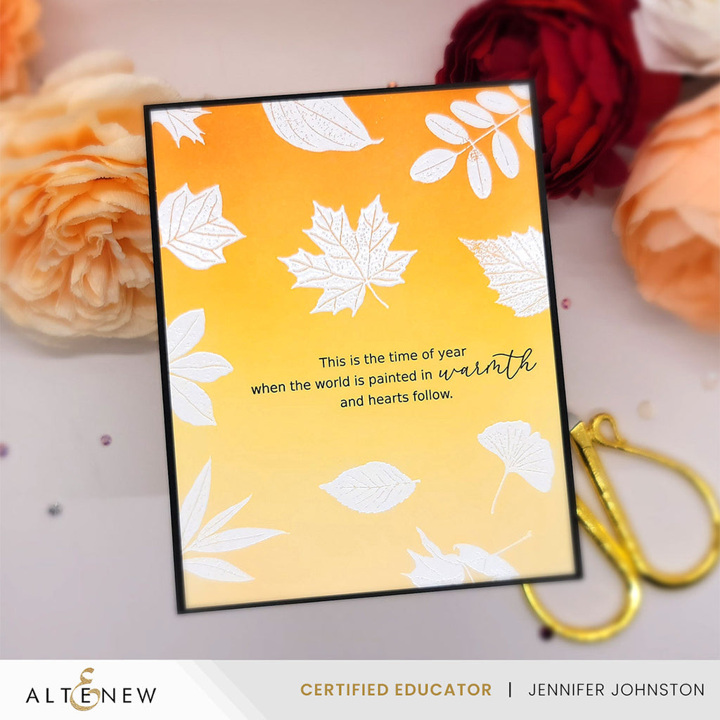 Altenew Autumn Whispers Clear Stamp and Die Set warmth