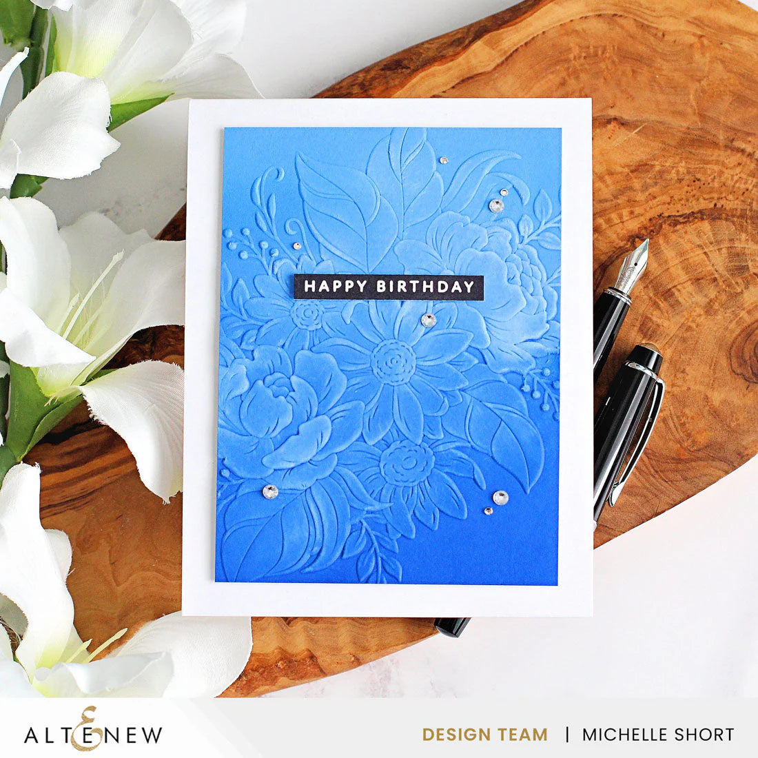 Altenew Azurite Fresh Dye Ink Pad alt8511 happy birthday