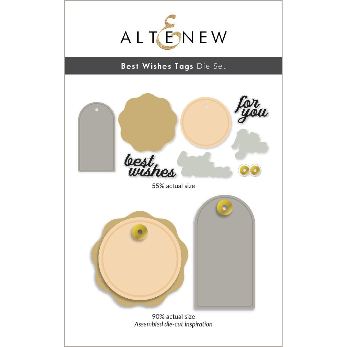 Altenew Best Wishes Tags Dies alt10870