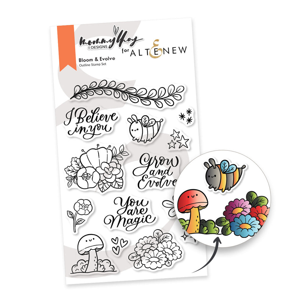 Altenew Bloom and Evolve Clear Stamps alt8950*