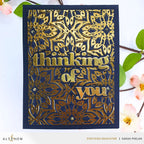 Altenew Blooming Doily Charm 3D Embossing Folder alt10817 golden