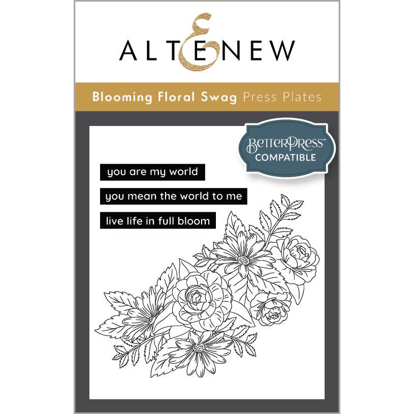 Altenew Blooming Floral Swag Press Plates alt10302*
