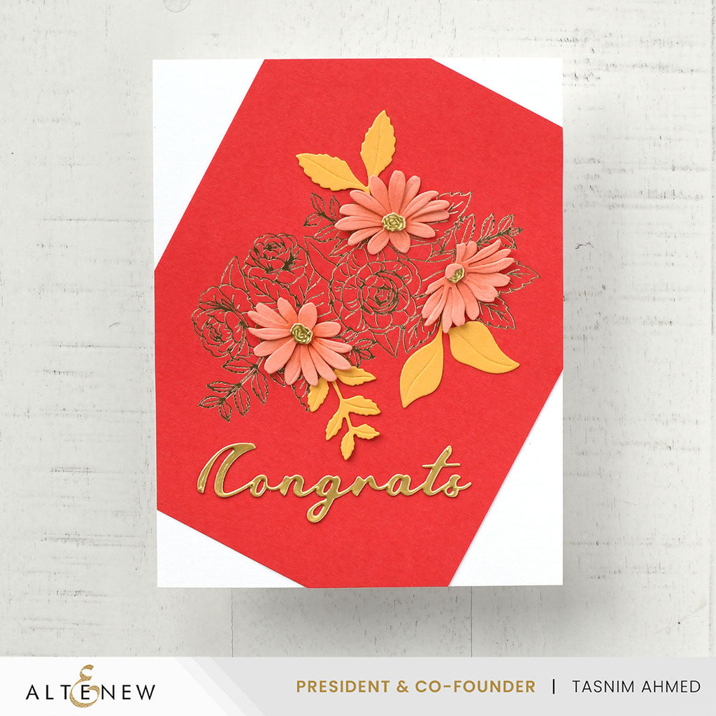 Altenew Blooming Floral Swag Press Plates alt10302*