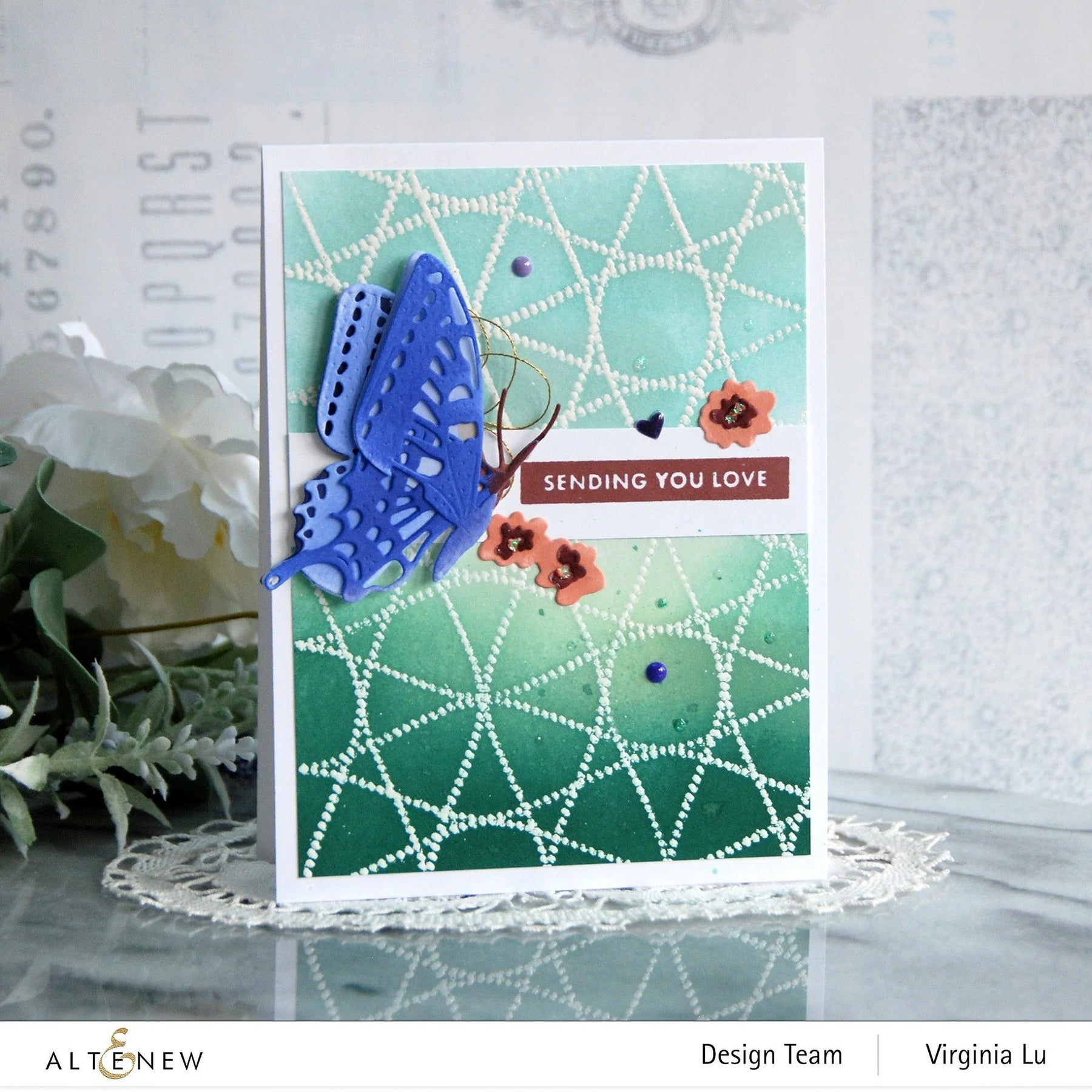 Altenew Blue Mountains Fresh Dye Mini Ink Cube Set alt6933 butterfly