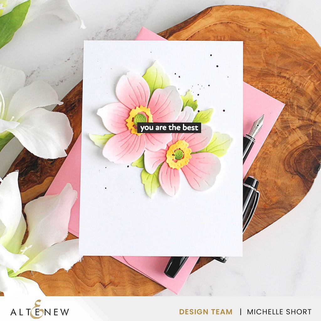 Altenew Blushberry Bliss Fresh Dye Ink Mini Cube Set alt10080 flowers