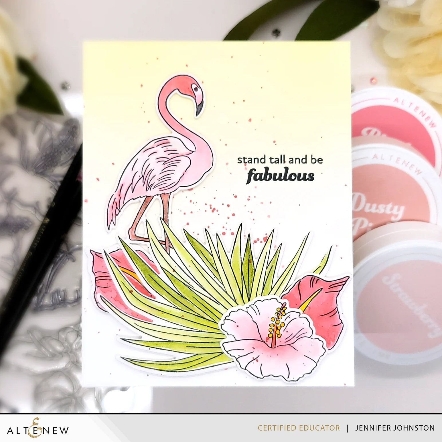 Altenew Blushberry Bliss Fresh Dye Ink Set flamingo