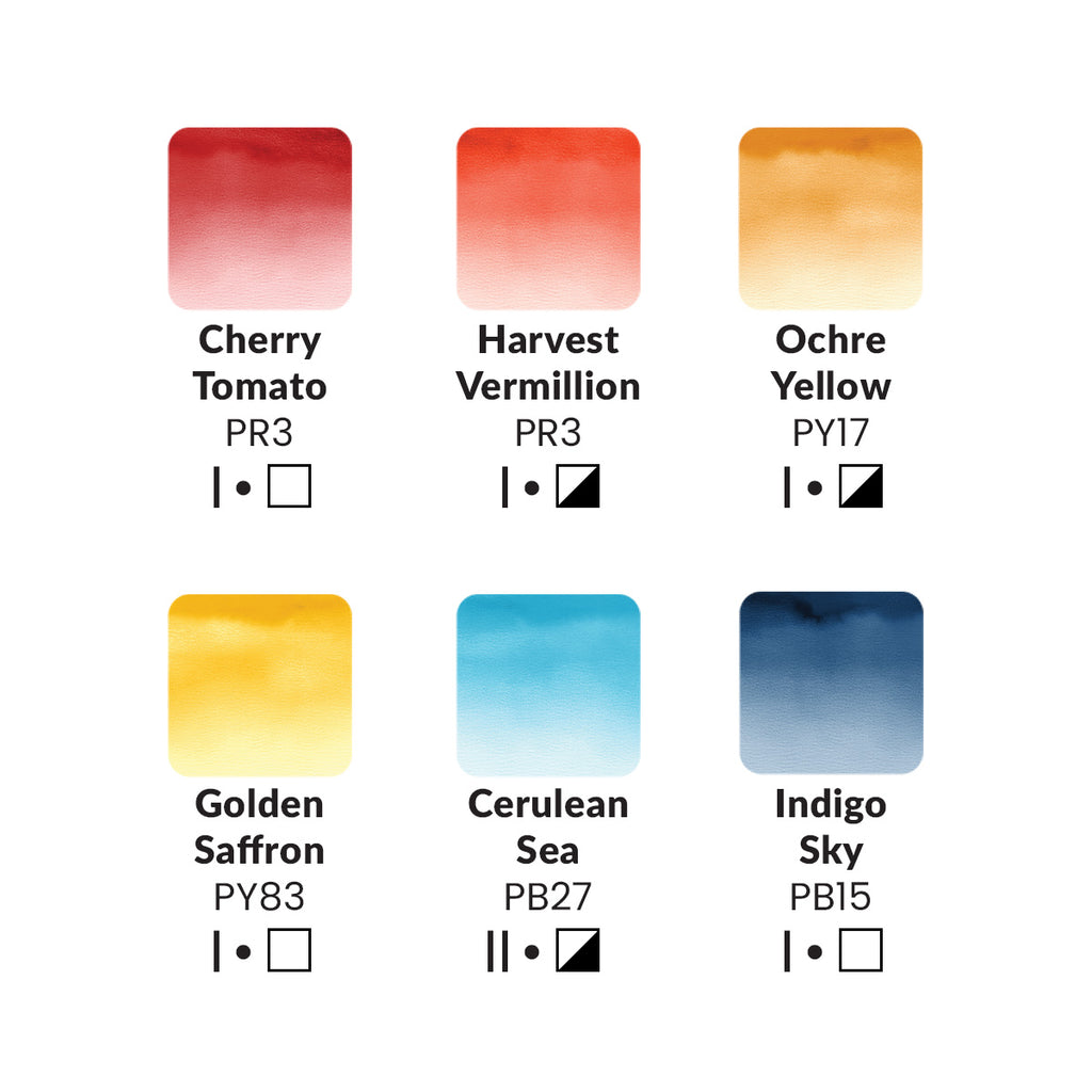Altenew Bold Ember Watercolor Compact alt11081 colors