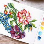 Altenew Bold Ember Watercolor Compact alt11081 strawberries