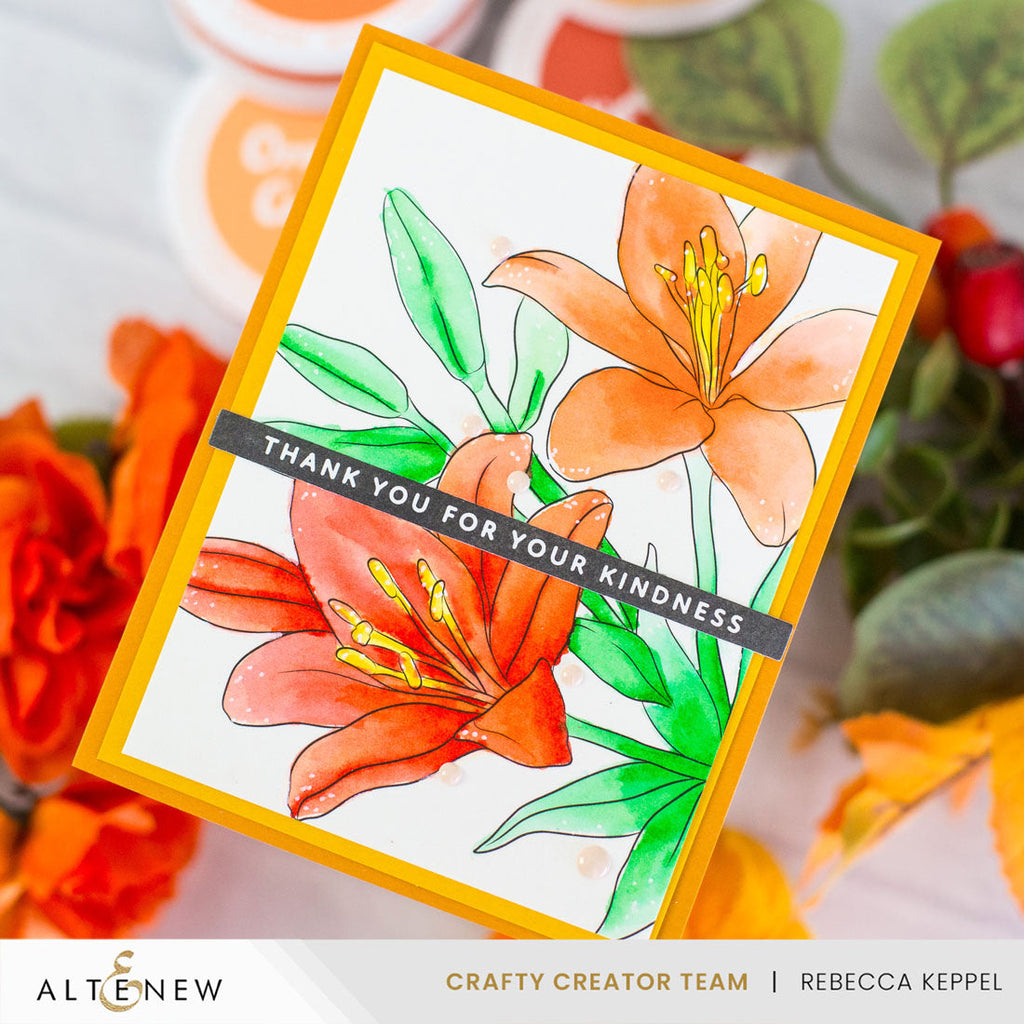 Altenew Botanical Elegance Capture the Colors of Nature Alcohol Marker Coloring Sheets alt10286 thank you