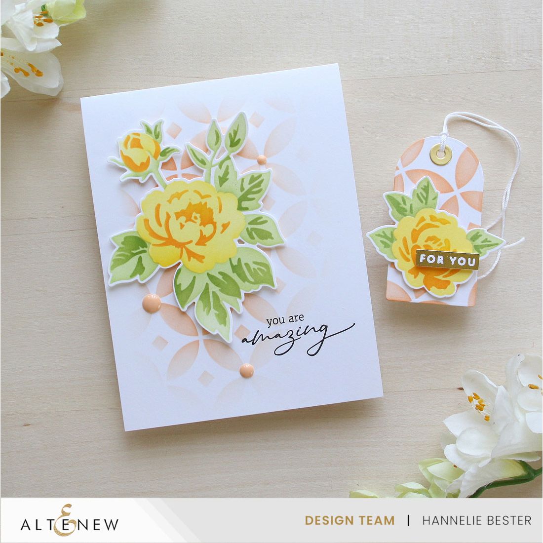Altenew Botanical Plaid Layering Stencil and Die Set for you