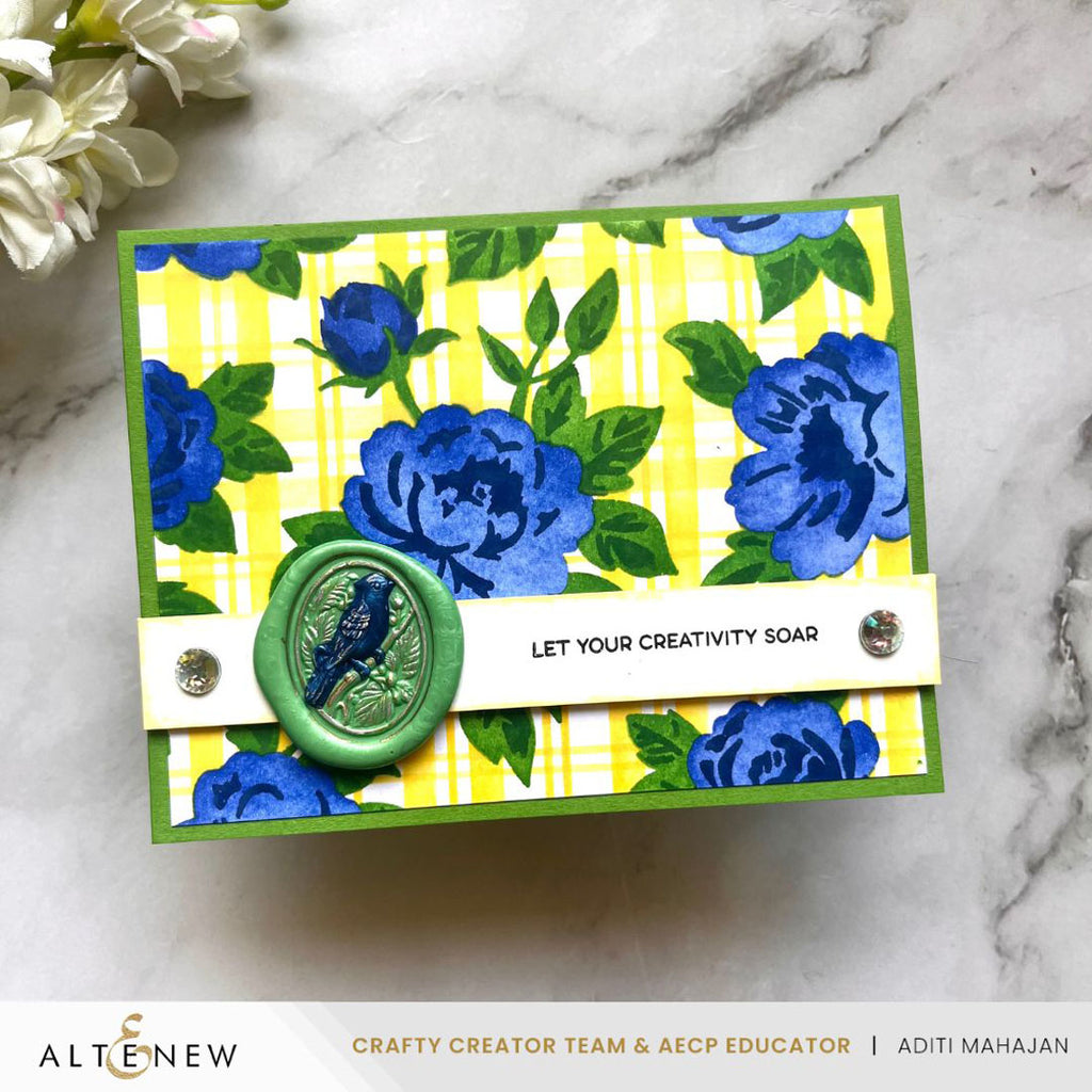 Altenew Botanical Plaid Layering Stencils alt11071 creativity