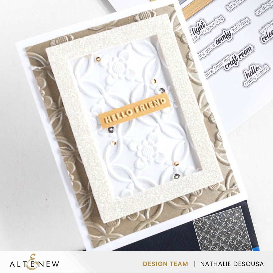 Altenew Botanical Rails 3D Embossing Folder alt11034 friend