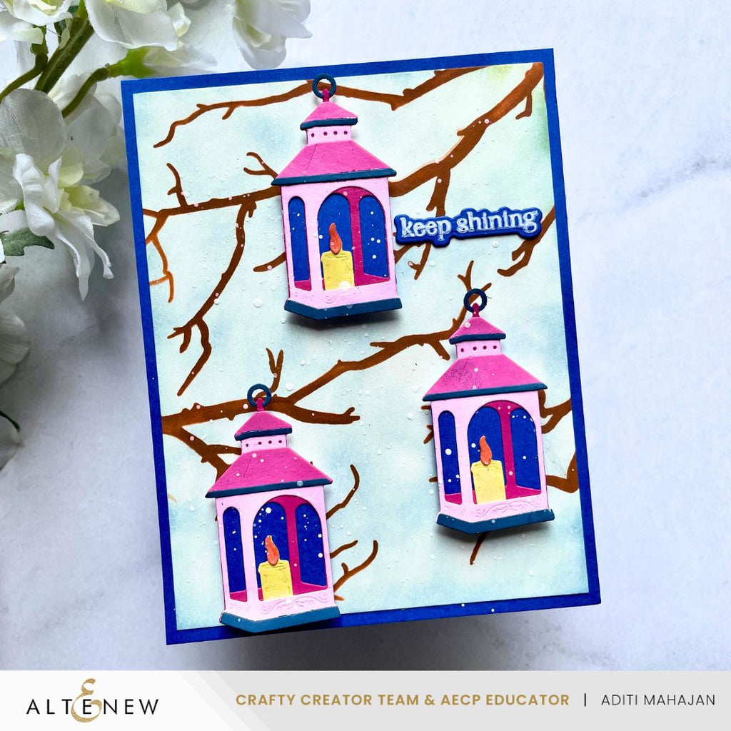 Altenew Branching Out Stencils alt11070 lanterns
