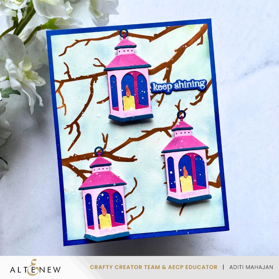 Altenew Branching Out Stencils alt11070 lanterns