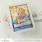 Altenew Brilliant Waves Background Stencil alt10935 shaker card