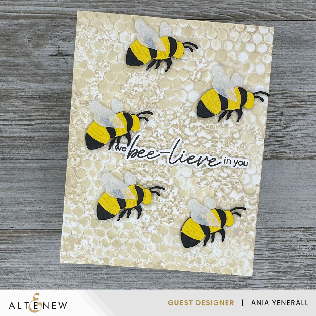 Altenew Bubbly Bumble Bee Layering Dies alt11015 hive