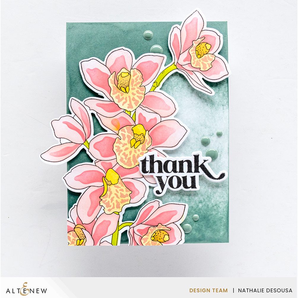 Altenew Build-A-Garden Alluring Orchids Add-on Dies alt10381 thank you