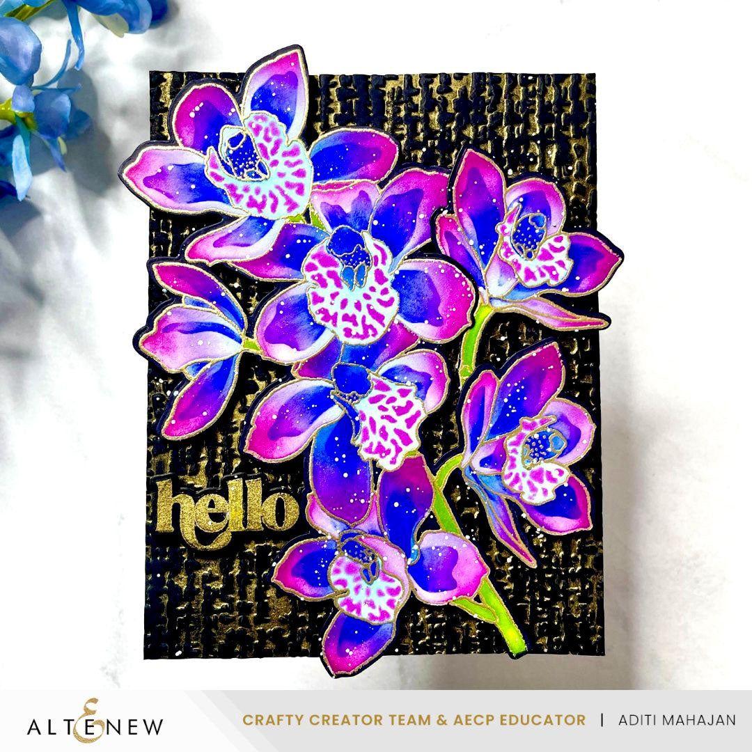 Altenew Build-A-Garden Alluring Orchids alt10382bn vibrant color
