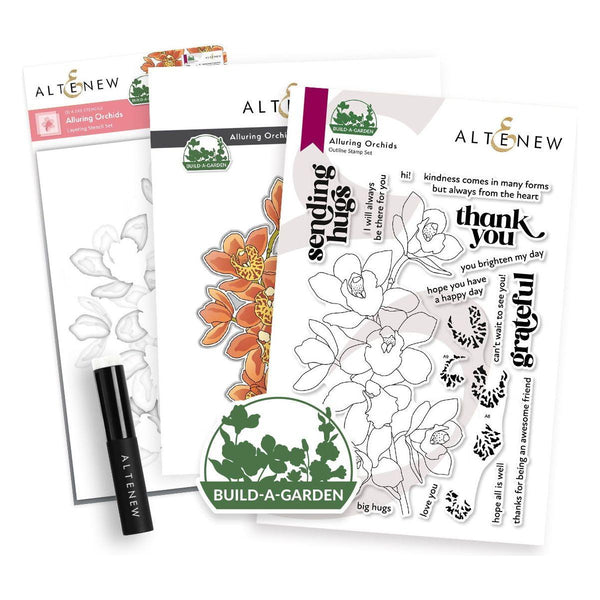 Altenew Build-A-Garden Alluring Orchids and Add-on Die Set – Simon