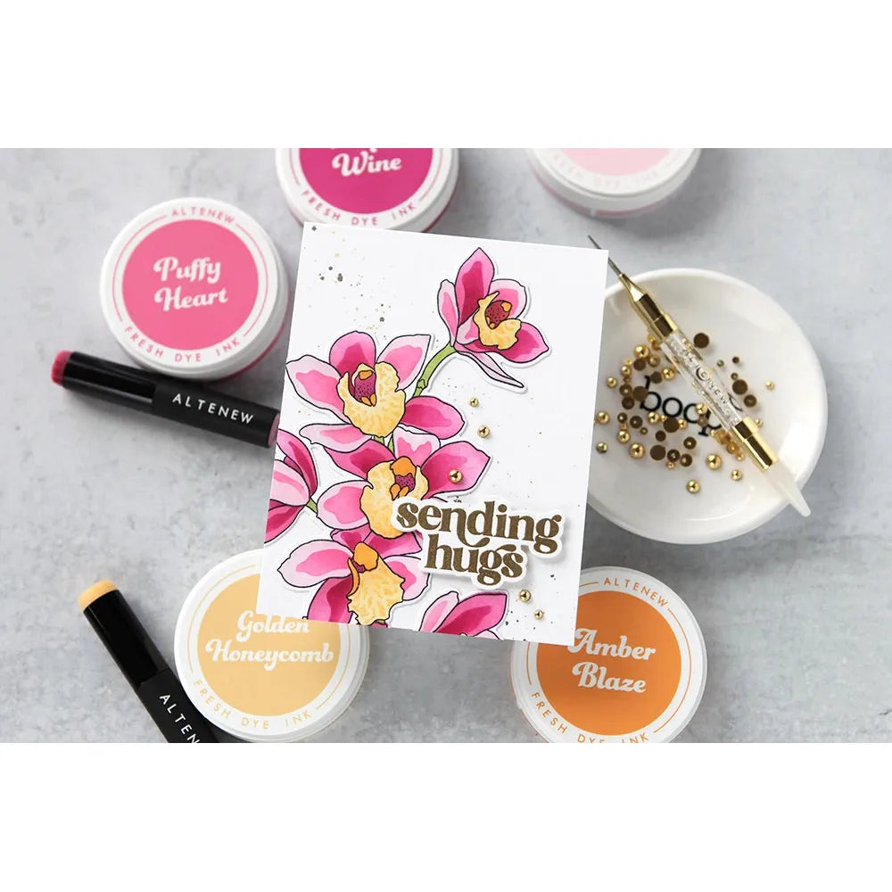 Altenew Build-A-Garden Alluring Orchids and Add-on Die Set hugs | color-code:ALT01